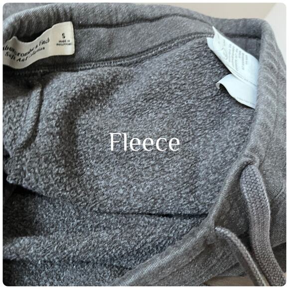 Abercrombie & Fitch Gray Spell Out Micro Fleece Jogger Small 28.5 Inch Inseam - Picture 9 of 12